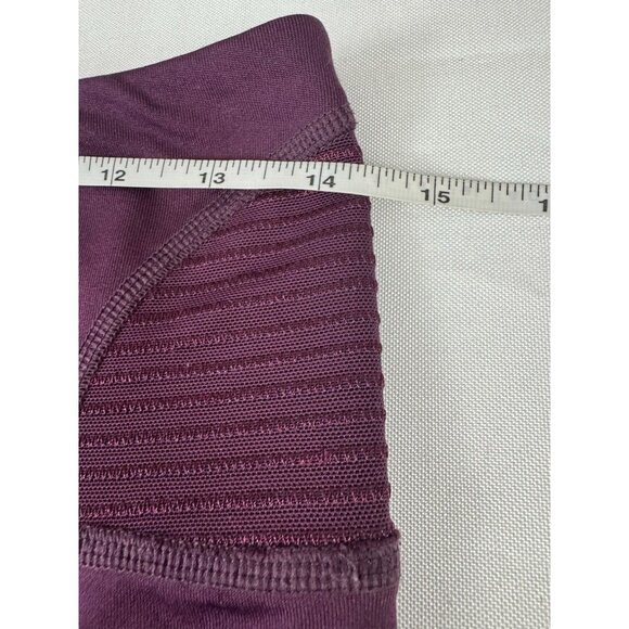 Free People FP Movement Purple plum eggplant Leggings Ribbed Mesh Detail medium - Picture 5 of 7